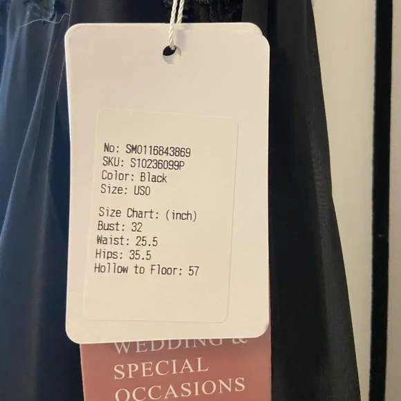 Stacees, Black strapless A-line prom dress (Brand new, unworn) - Picture 6 of 6